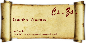 Csonka Zsanna névjegykártya