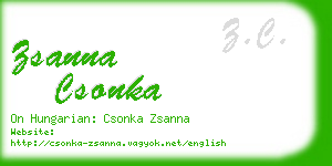zsanna csonka business card